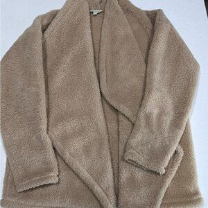 Cozy Tan Women's Sweater Jacket